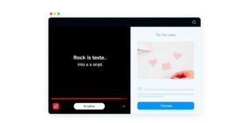 AI TikTok video generator interface showing text-to-video conversion process