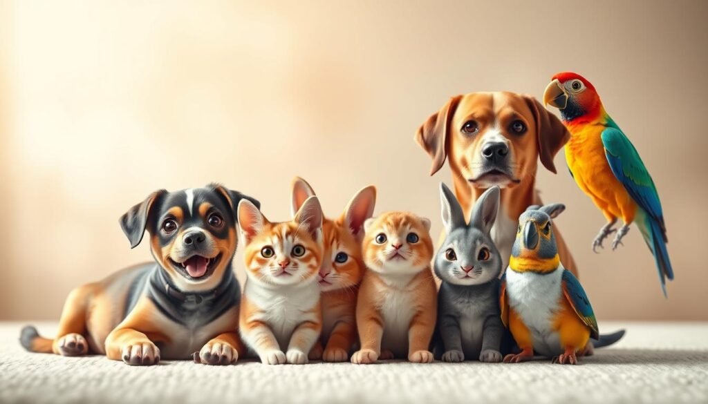 An elegant vector illustration of a collection of adorable pet breeds, rendered with a vibrant, playful aesthetic. The foreground showcases a variety of popular pet types, including a loyal dog, a curious cat, a playful bunny, and a colorful bird, each portrayed with distinctive personalities and expressive poses. The middle ground features a soft, blurred background with muted hues, creating a sense of depth and focus on the central subjects. The lighting is warm and diffused, lending a cozy, inviting atmosphere to the scene. The overall composition is balanced and visually engaging, highlighting the unique charm and appeal of these beloved animal companions. pet portrait pod shirts An elegant vector illustration of a collection of adorable pet breeds, rendered with a vibrant, playful aesthetic. The foreground showcases a variety of popular pet types, including a loyal dog, a curious cat, a playful bunny, and a colorful bird, each portrayed with distinctive personalities and expressive poses. The middle ground features a soft, blurred background with muted hues, creating a sense of depth and focus on the central subjects. The lighting is warm and diffused, lending a cozy, inviting atmosphere to the scene. The overall composition is balanced and visually engaging, highlighting the unique charm and appeal of these beloved animal companions.