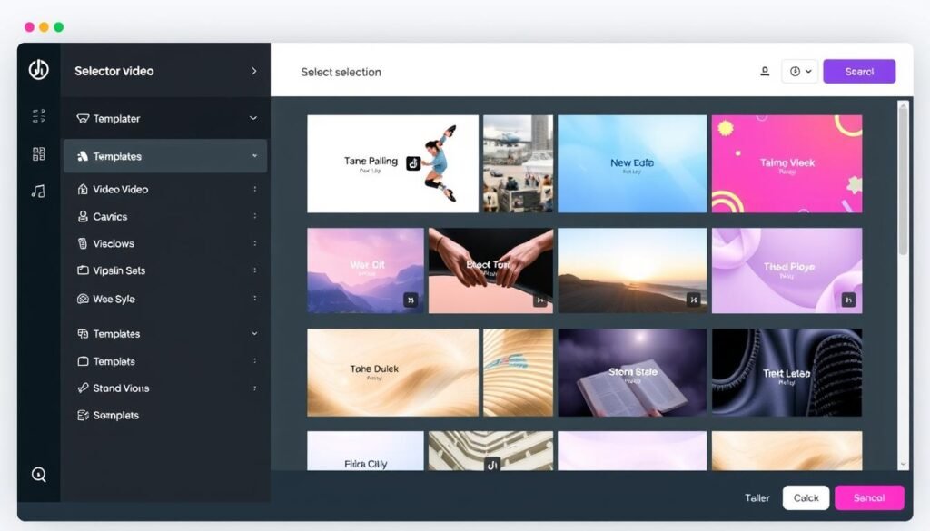 Renderforest AI TikTok video generator showing template selection interface Renderforest AI TikTok video generator showing template selection interface