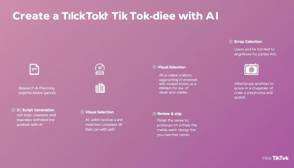 Step-by-step process of creating a TikTok video with AI Step-by-step process of creating a TikTok video with AI