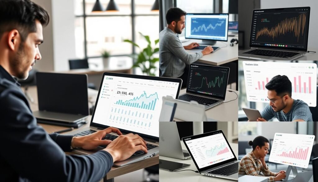 Successful entrepreneurs using AI tools for passive income