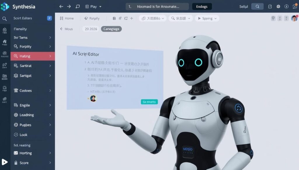 Synthesia AI avatar presenting educational content for passive income