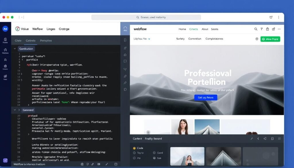 Webflow AI Website Builder showing advanced design capabilities Webflow AI Website Builder showing advanced design capabilities